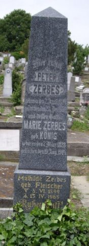 Zerbes Peter 1824-1902 Koenig Maria 1828-1914 Grabstein